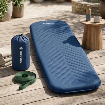 Самонадувний килимок Outtec 183x52x3 5 см синій зимовий для туризму походів