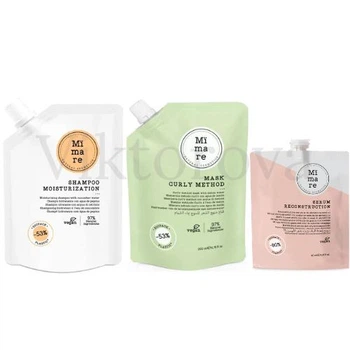 Набор для увлажнения вьющихся волос Mimare: Шампунь Mimare Moisturization Shampoo 200 мл + Маска Mimare Curly Method Mask 200 мл + Серум Mimare Reconstruction Serum 40 мл
