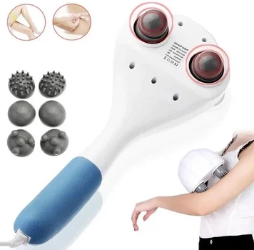 Електричний ударний масажер Maxmer Massage Hammer HSM-50307 GOGO Massage 730 вібромасажор для шиї плечей спини рук