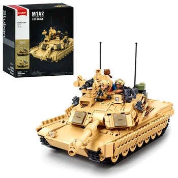 Конструктор военная серия, танк, 1:35, фигурки, 988 дет., M38-B1365
