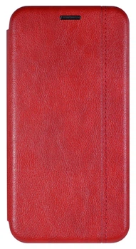 Чохол-книжка LINE Premium Leather Case Redmi Note 8 2021, Червоний