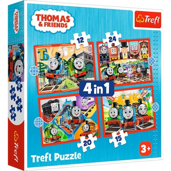Пазли Trefl Удивительный Томас 4в1 12-24 элемента 34619