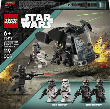 Klocki konstrukcyjne LEGO Star Wars Szturmowiec Śmierci i nocny szturmowiec - zestaw bitewny 119 elementów (75412)