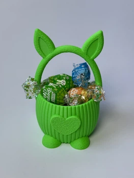 Великодній кошик-кролик з цукерками - Зелений