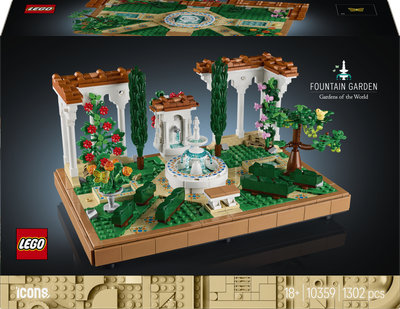 Zestaw klocków LEGO Icons Fontanna w ogrodzie 1302 elementy (10359)