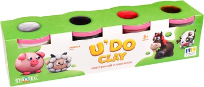 Набор для лепки Strateg ЮДО клей 4 баночки (31109)(4823113895792)