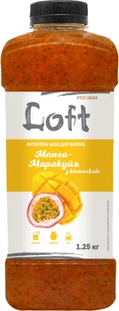 Фруктова база для напоїв LOFT Манго-Маракуя з кісточкою 1.25 кг (4823113304683)