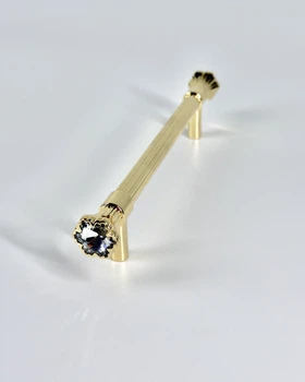 Меблева ручка Crystal Bloom Gold 128 (GO8CBG12828)