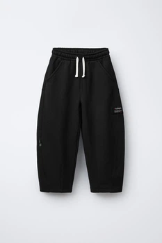 Підліткові спортивні штани-джогери для хлопчика BARREL FIT Zara 3854/719 152 см Чорний