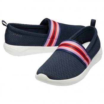 Жіночі крокс Сліпони Лайтрайд Жіночі Сині Crocs Women's Literide Mesh Slip-on Sneaker Blue Navy Colorblock Navy (36-37, синій)