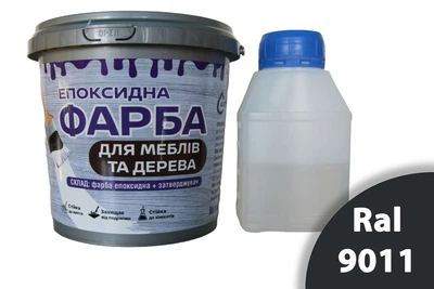 Епоксидна фарба для меблів та дерева ArtCraft 3 кг чорна двокомпонентна (А+В)