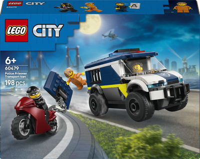 Zestaw klocków LEGO CITY Furgonetka policyjnego konwoju więziennego 198 elementów (60479)