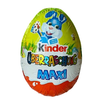 Шоколадне яйце зелене від Kinder сюрприз MAXI 100 г (зайчик)