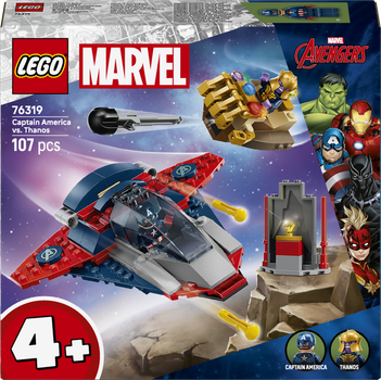 Zestaw klocków LEGO Super Heroes Kapitan Ameryka kontra Thanos 107 elementów (76319)