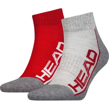 Шкарпетки Head PERFORMANCE QUARTER 2P UNISEX червоно-сірі, світло-сіро-сірі (2 пари) 35-38 791019001-070