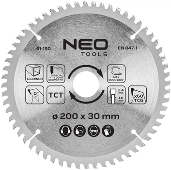 Диск побідитовий Neo Tools для пилки 200 x 30 мм (5906692014354)