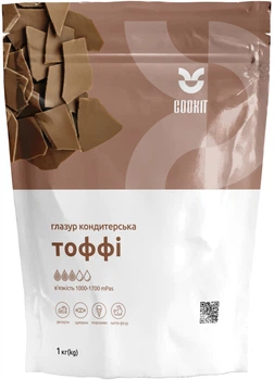 Глазур кондитерська COOKIT Тоффі у дропсах 1 кг (4820251840721)