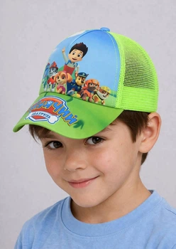 Детская кепка с сеткой Щенячий Патруль Райдер и Герои (Paw Patrol) 52-53 см Салатовый
