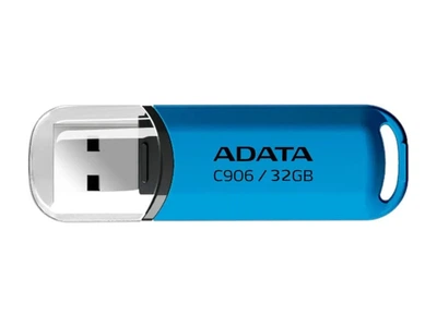 USB флеш накопичувач ADATA 32 GB C906 USB 2.0 Blue (AC906-32G-RWB)