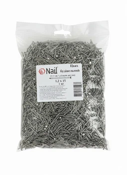 Цвяхи 1,2х15 будівельні, DIN 1151 бп (уп.1кг) Nail (405110)