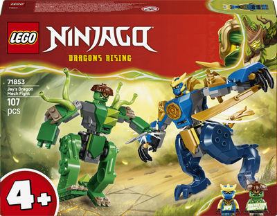 Zestaw klocków LEGO Ninjago Bitwa w smoczym mechu Jaya 107 elementów (71853)