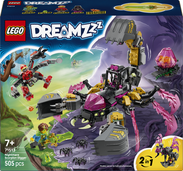 Конструктор LEGO DREAMZZZ Кошмарний землекоп-скорпіон 505 елементів (71513)