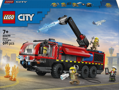 Zestaw klocków LEGO CITY Lotniskowy wóz strażacki 691 elementów (60499)