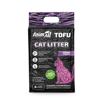 Наповнювачі для туалету AnimAll Tofu Соєвий наповнювач з ароматом лаванди 6 л (67003)