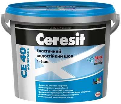 Затирка СЕ 40 aquastatic 03 Природньо білий 2кг Ceresit