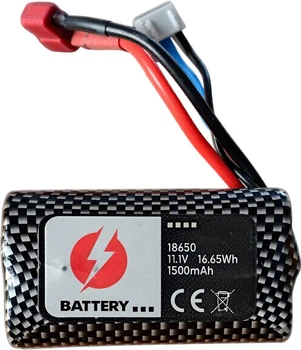 Аккумулятор для радиоуправляемой машинки KF18 Li-Ion 1500 mAh 11.1 V черный — батарея для RC автомобиля