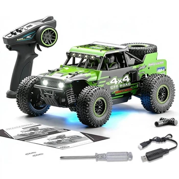 Машинка на радиоуправлении ZLL SG202 PRO — монстр-трак 1:20 с полным приводом 4WD, металлической трансмиссией и LED подсветкой, скорость до 40 км/ч, управление до 70 м, до 40 минут работы, зелёный