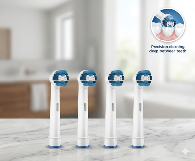 Насадки совместимы с электрической зубной щеткой Oral-B Precision Clean 4 шт