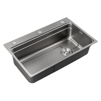 Мийка з неіржавкої сталі Mixxus MS6846-Set-01 Micro Decor Graphite (3.0/0.8) комплект (графіт) (MI8388)