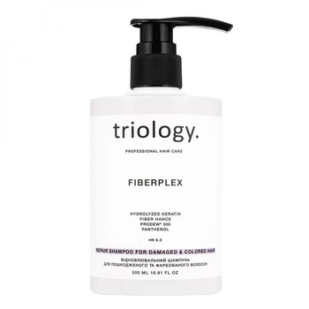 Відновлювальний шампунь для пошкодженого та фарбованого волосся Triology Fiberplex 500 мл (4823109705340)