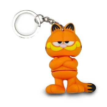 Брелок Garfield (Гарфилд) Пластик 65 мм Оранжевый для ключей