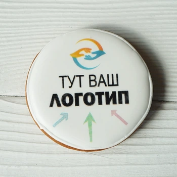 Брендовий пряник з вашим логотипом коло 6,5 см