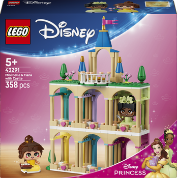 Конструктор LEGO Disney Princess Мініпринцеси Бель і Тіана з замком 358 елементів (43291)