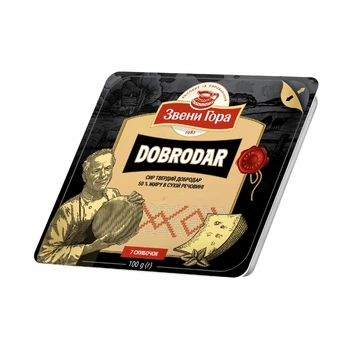 Сир твердий «Добродар» (DOBRODAR) 50 % жиру в сухій речовині , 100 г (скибками)