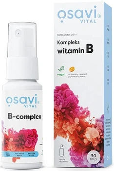 Witaminy z grupy B Osavi Kompleks witamin B spray doustny 25 ml Pomarańcza (5904139920626)