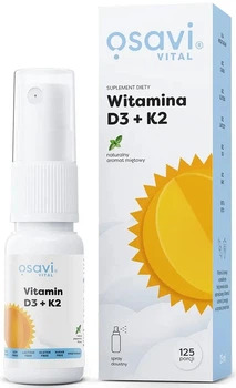 Kompleks witaminowy Osavi Witamina D3 + K2 spray doustny 25 ml Mięta (5904139920596)