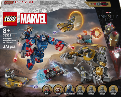 Zestaw klocków LEGO Marvel Avengers: Koniec gry Thor kontra Chitauri 373 elementy (76322)