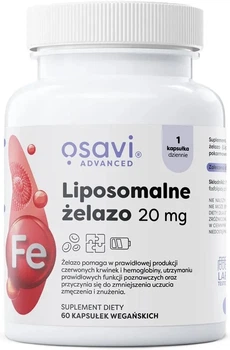 Żelazo Osavi Liposomalne Żelazo 20 mg 60 kapsułek (5904139924822)