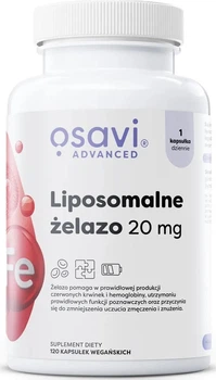Żelazo Osavi Liposomalne Żelazo 20 mg 120 kapsułek (5904139924815)