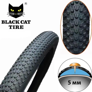 Покрышка велосипедная антипрокольная BLACK CAT 24 x 1.95 для города и бездорожья