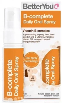 Вітаміни групи B BetterYou B-Complete Daily Oral Spray 25 мл Персик, слива та малина (96191736)