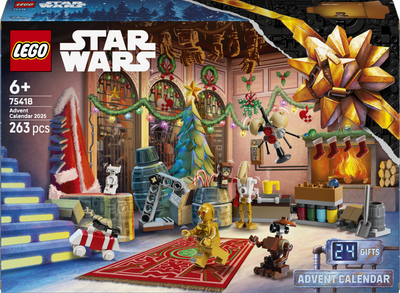 Zestaw klocków LEGO Star Wars Kalendarz adwentowy na 2025 rok 263 elementy (75418)