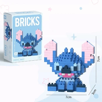 3D Конструктор Стіч 7 см Bricks Фігурка Набір Міні Блоки 221 шт (01738)