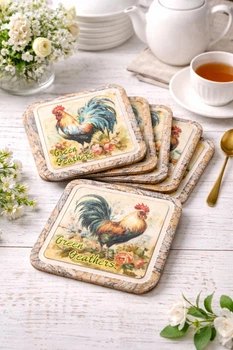 Підставка під гаряче "Green feathers" 16см R40539