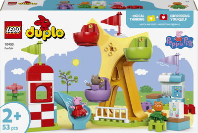Zestaw klocków LEGO DUPLO Świnka Peppa Wesołe miasteczko 53 elementy (10453)