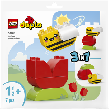 Zestaw klocków LEGO Duplo 3 w 1 Mój pierwszy kwiatek i pszczoła 7 elementów (30686)